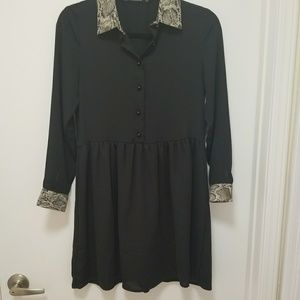 ZARA BASIC BLACK DRESS, SIZE S.